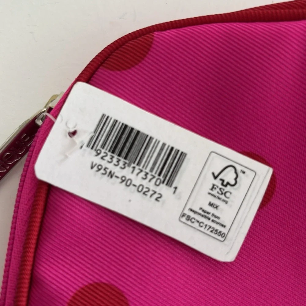 Clinique x Kate Spade LIMITED EDITION Pink Dotted Cosmetic Bag